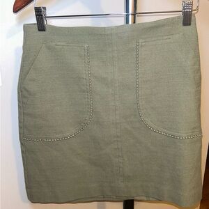 LOFT Olive Mini Skirt